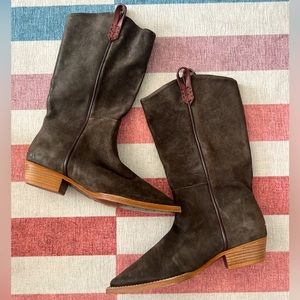 Free People Brown Suede Tall Boots